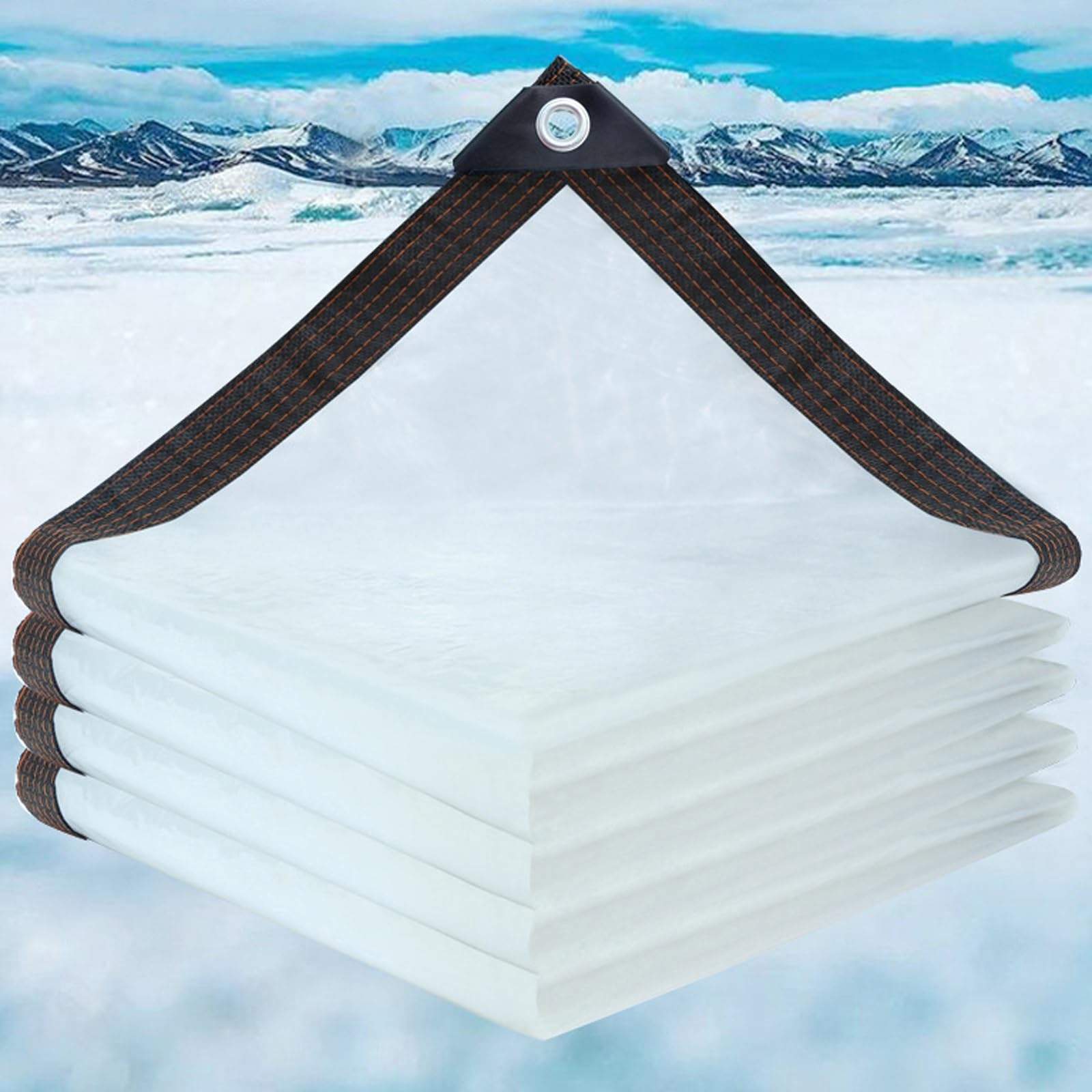 Lona transparente para camping y cenador con protección de lluvia para zonas alargadas