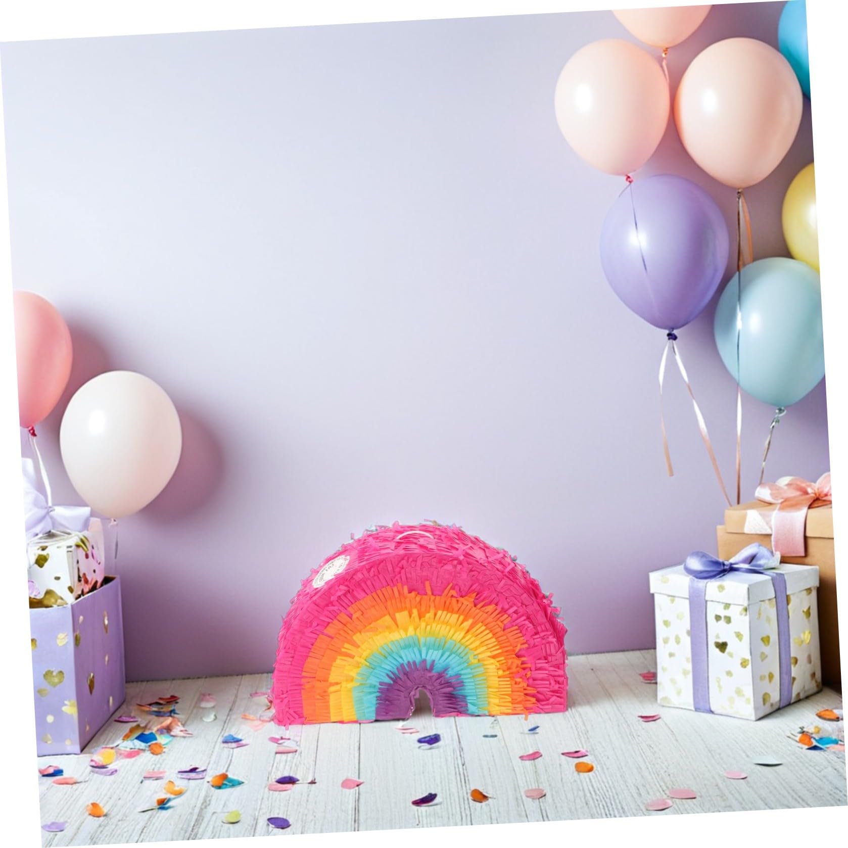 Regenbogen Piñata im Boho Stil, 1 Satz für Geburtstagsfeiern
