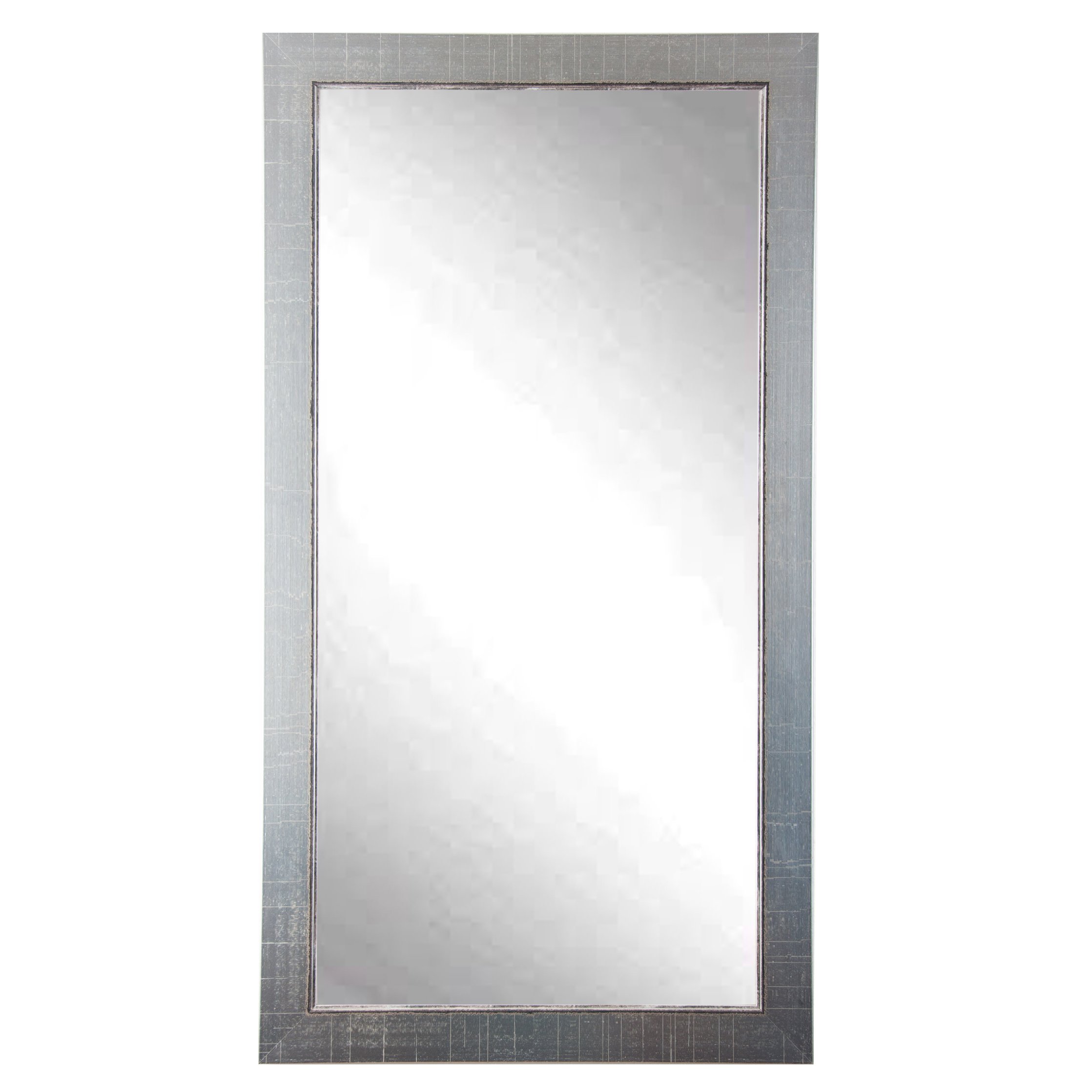BrandtWorksWall Mirror, 31.5" x 70.5", Silver lined with charcoal aging accent