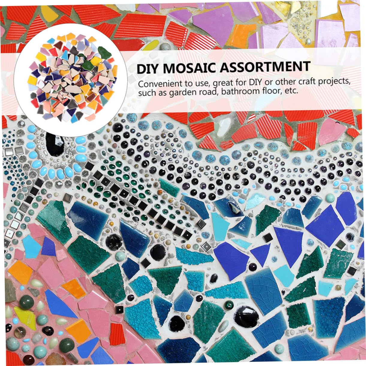 Piastrelle Mosaico Irregolari in Ceramica Fai da Te 500g Sacchetto
