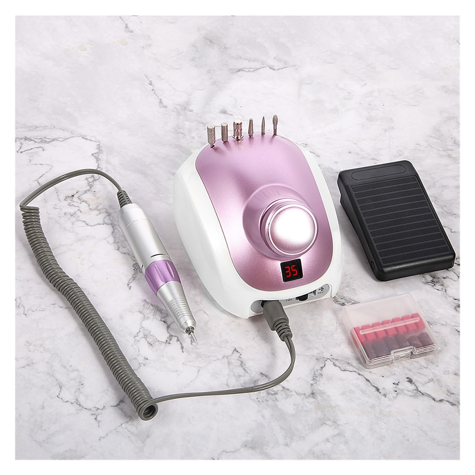 Elektryczna wiertarka do paznokci, 35000 obr./min profesjonalna maszyna manicure, frez Manicure Pedicure, akcesoria narzędzie