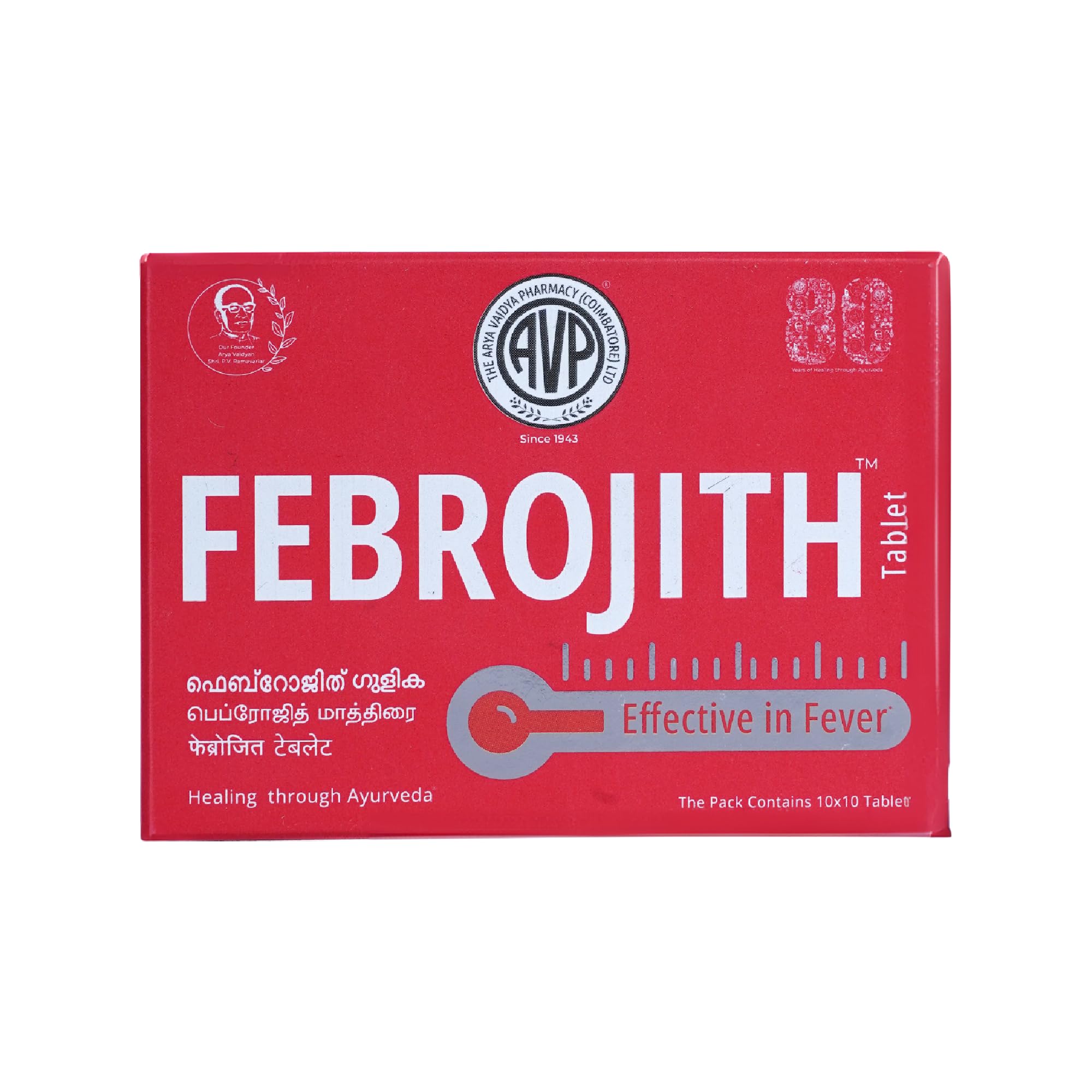 AVP Febrojith Tablet (100 Nos) Is An Advanced Formula For Faster Relief From Cough, Cold And Fever, Helps Reduce Chills And Body Aches, Easy To Carry And Consume-image-31