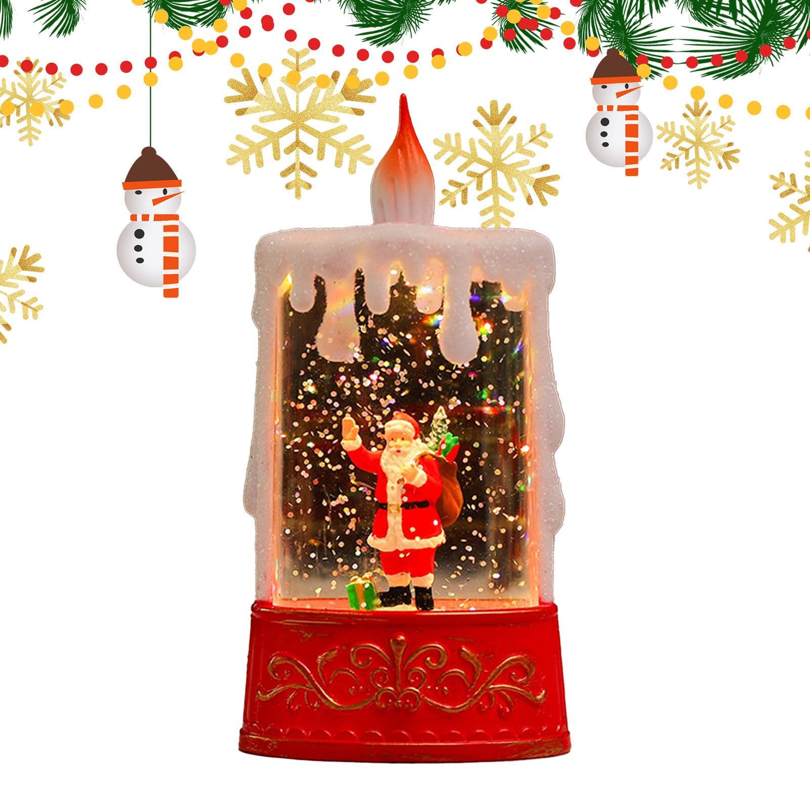 Bougies de Noël sans flamme pour décoration de maison et centre de table festif