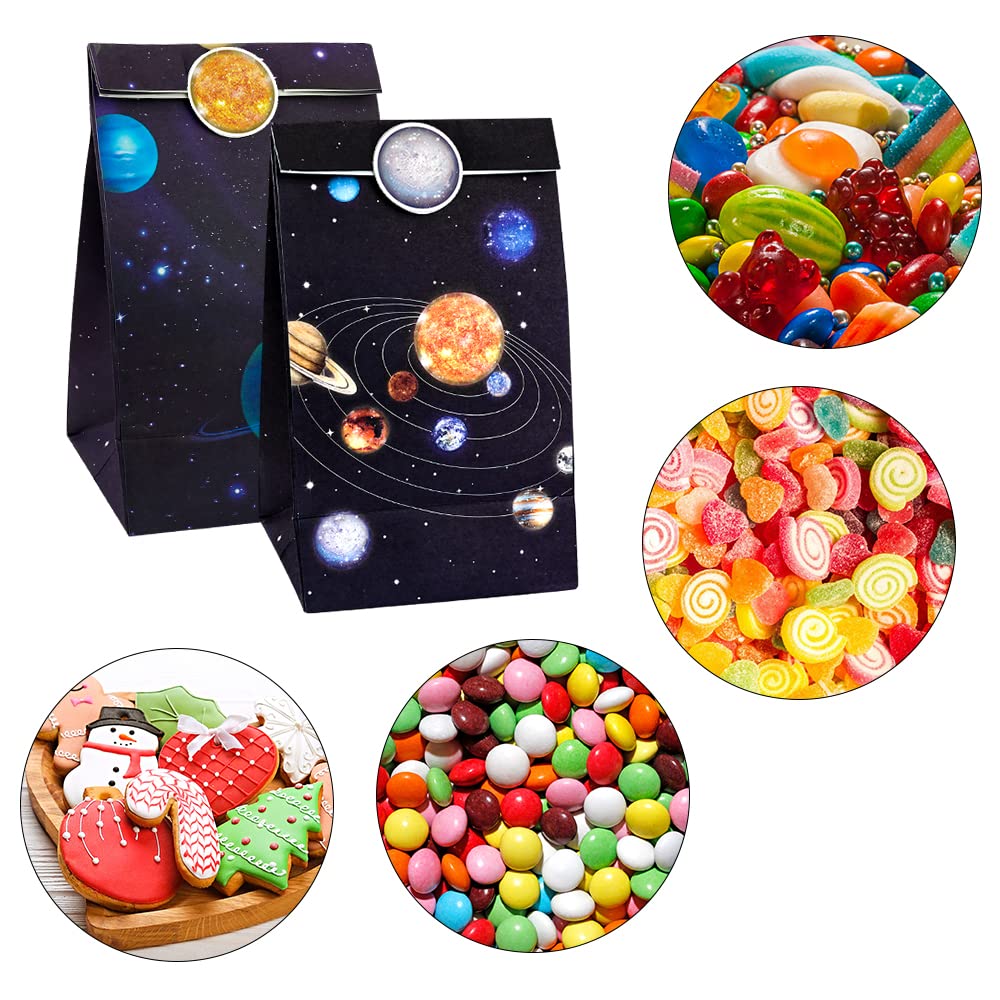 12 Pezzi Sacchetti Regalo Per Pianeti Spaziali, Sacchettini Compleanno