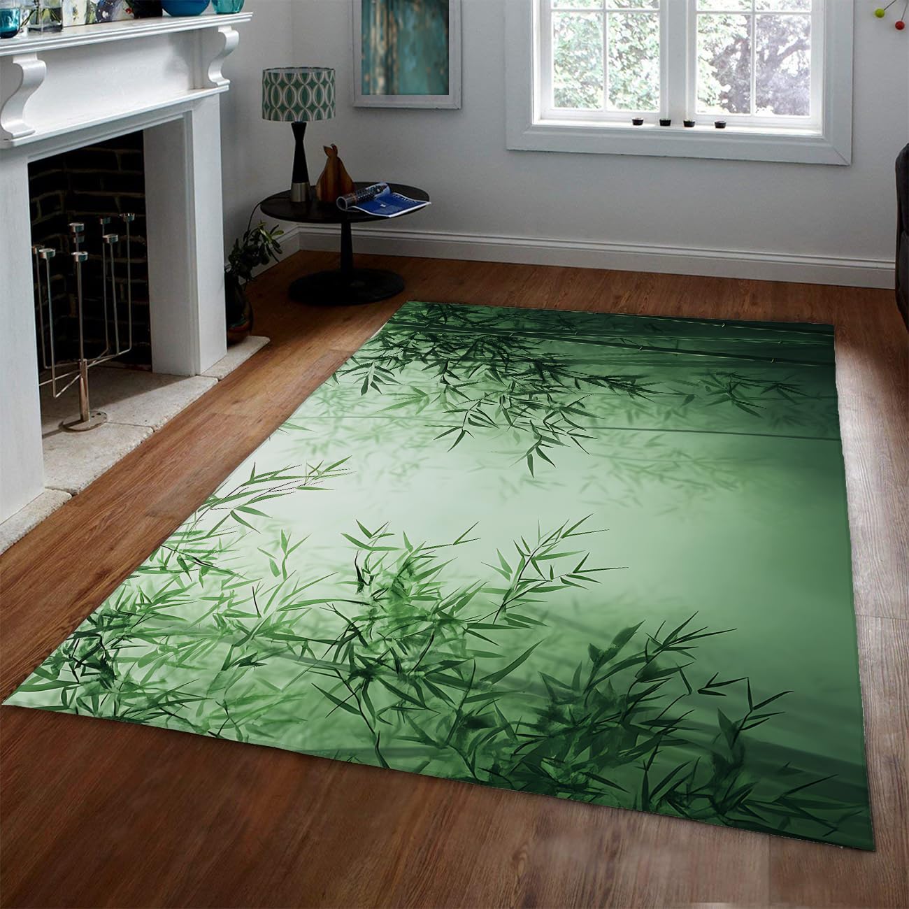 Tapis zone antidérapante pour salon et moquette de chambre verte 60x120