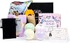 Best Mother's Day Gift For Mom Gift Basket For Mom Wife Women Relax Gift Set For Mom & Wife,Including:Bath Bomb,Purple Towel,Keychain,Sunflower Soap Flower,Black Garland Hard Packing Box,Etc