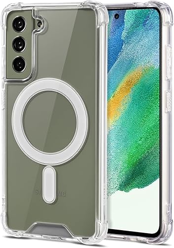 JProtect Funda magnética para Samsung Galaxy S21 Fe para MagSafe, a prueba de golpes, funda para Samsung S21 Fe para MagSafe
