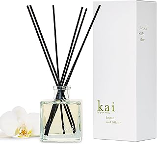 Reed Diffuser (Gardenia, White Exotics) - a Fresh, Light, airy & Delicious Scent. Vegan, Cruelty Free, Recyclable, Made in The USA. 6.75 fl oz
