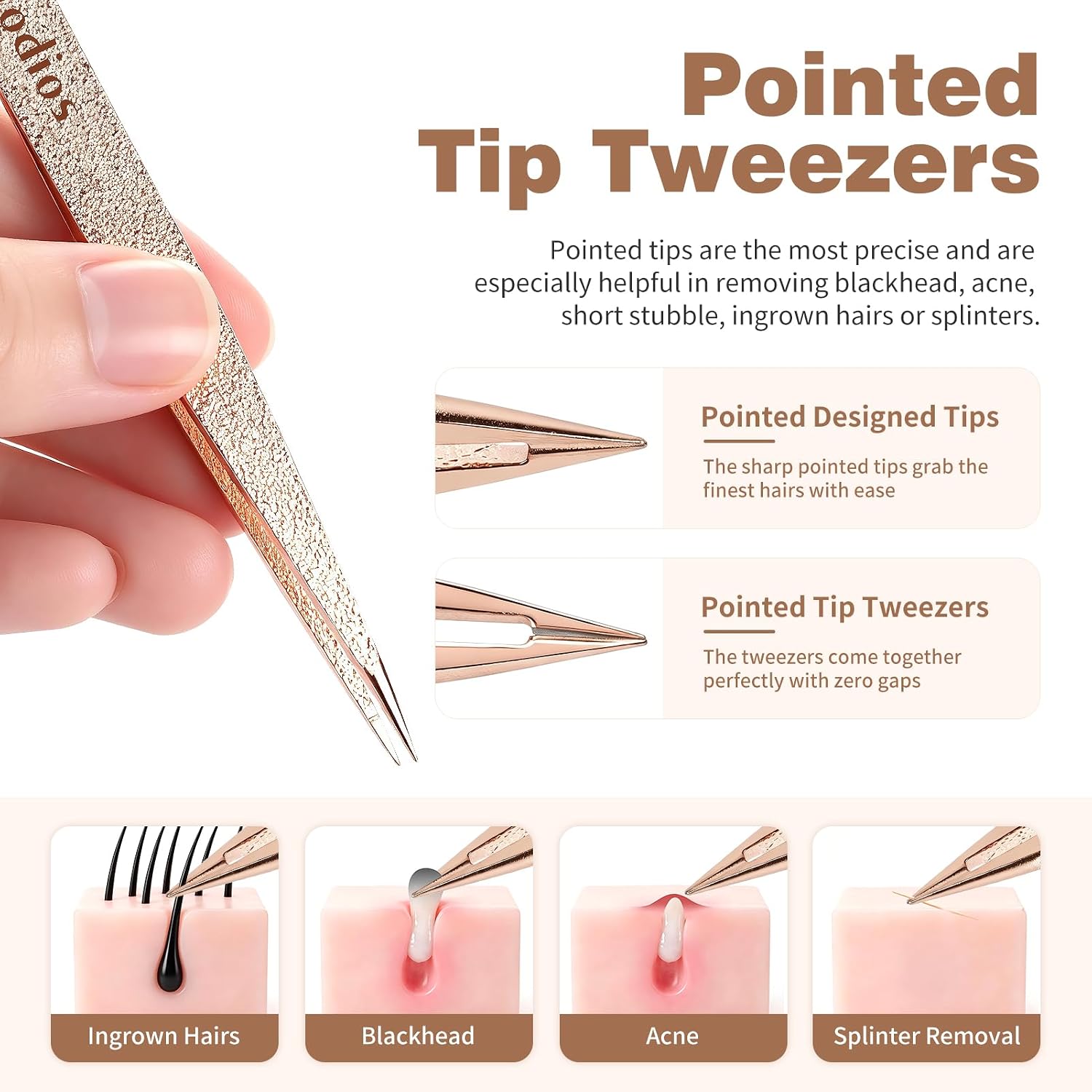 Precision Tweezers Set for Women and Men image 3