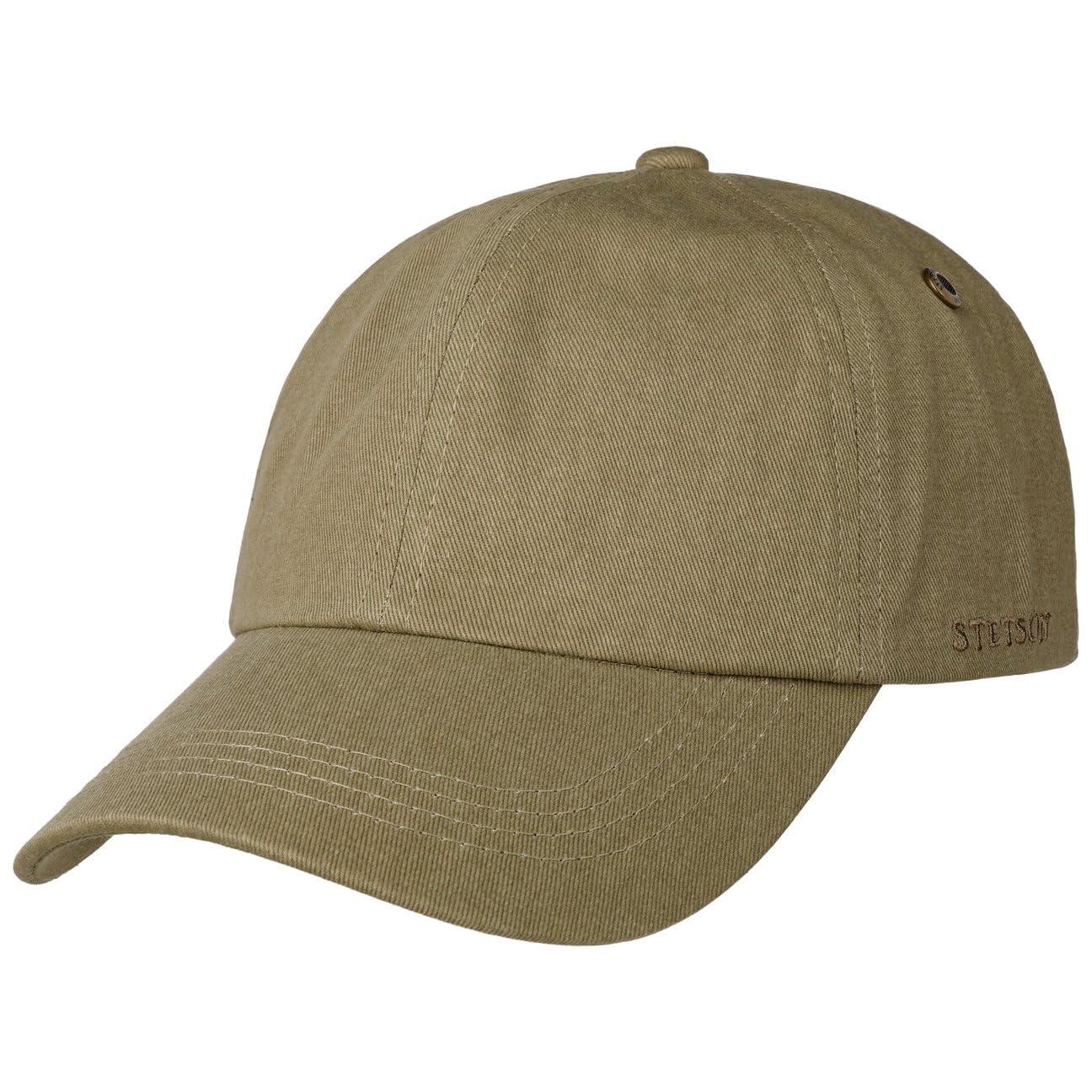 Stetson Classic Cotton Sun Cap 6 Panel Uni einfarbig Damen und Herren Frühling Sommer