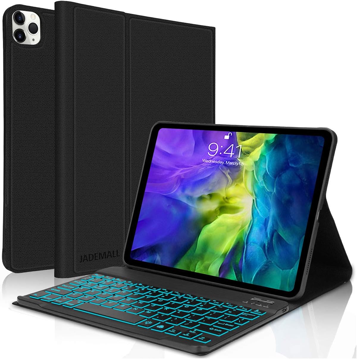 JADEMALL Keyboard Case Touchpad Bluetooth