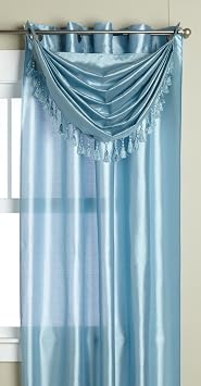 Editex Home Textiles Elaine Window Panel, 58 by 95-Inch, Light Blue