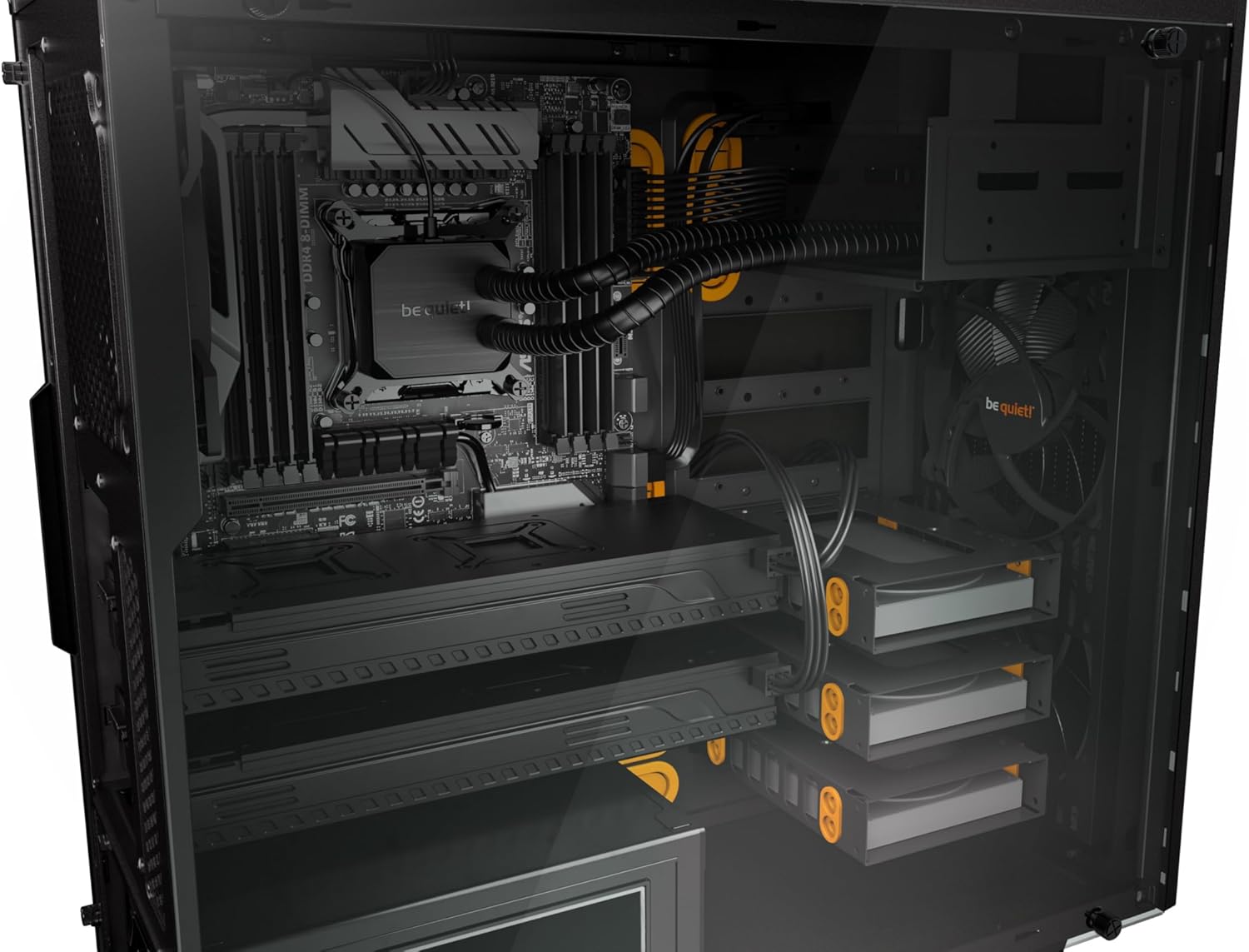 be quiet! Pure Base 600 Window Gehuse orange BGW20 Pure Base 600 Window orange