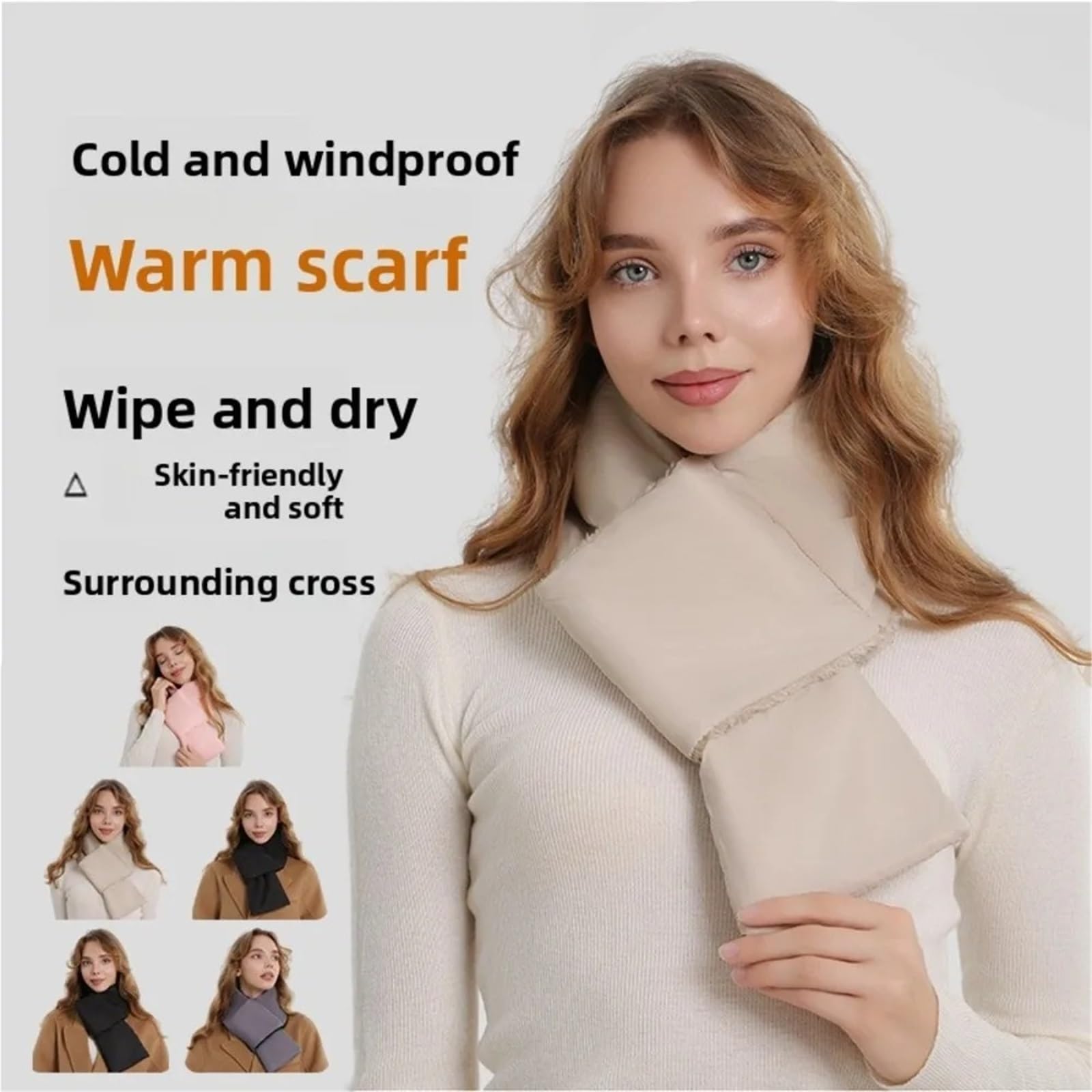 3 pezzi Snood in cotone impermeabile da uomo all'aperto invernale termico caldo escursionismo sci sciarpe scaldacollo antivento sciarpa ciclismo campeggio Per Campeggio,Escursionismo