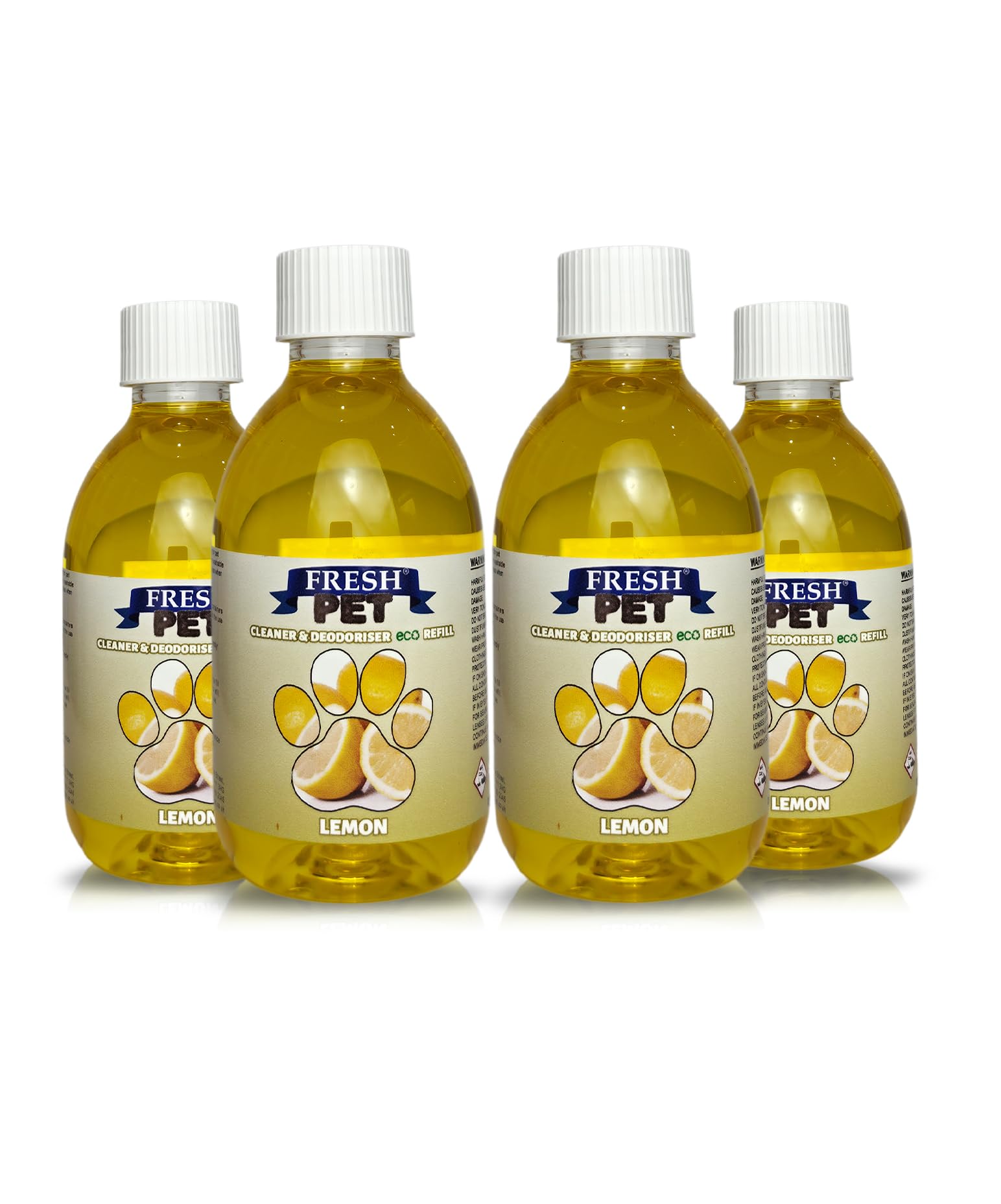 Trade Chemicals FRESH PET DISINFECTANT CLEANER PACK - ECO REFILL TO MAKE 4 X 5L (LEMON)