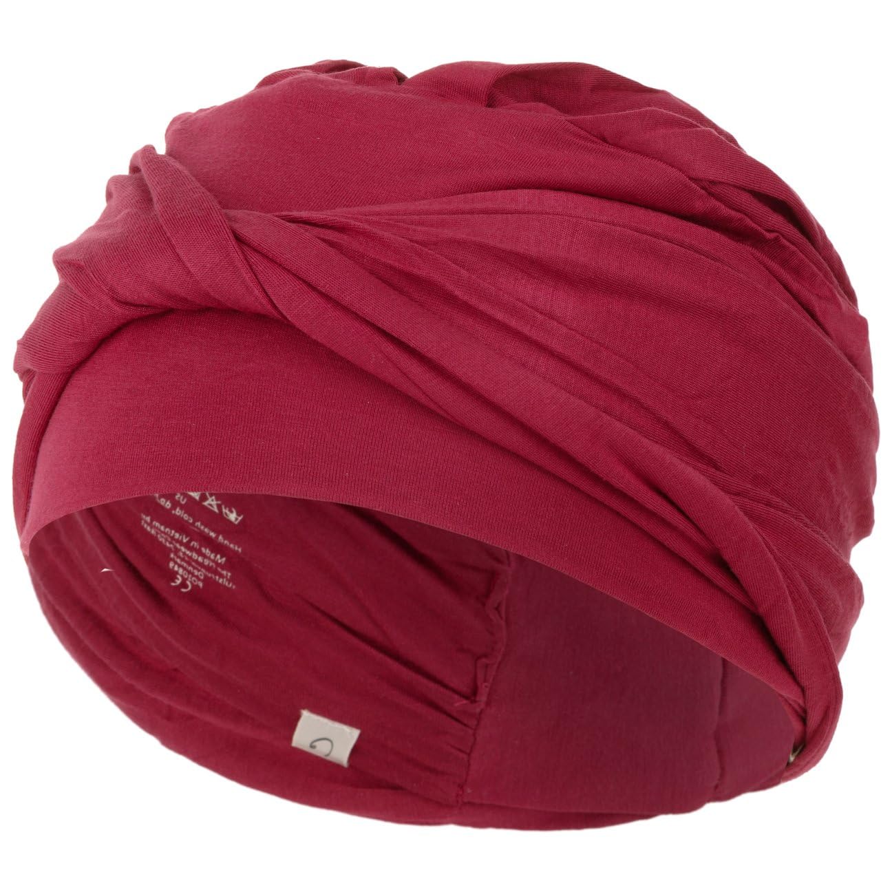 Christine Headwear Shakti Turban Women's Chemo Headgear Women's Headscarf for Women with Hair Loss Chemo Hat Women on 95% Viscose Bamboo 5% Elastane, red, One Size