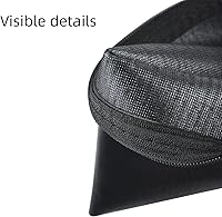 Vista 5 de Bolsa para micrófono, bolsa negra con cremallera para micrófono, micrófono inalámbrico, protector de micrófono vocal a prueba de golpes, bolsa