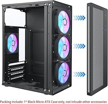 PCケース(自作PC用) Micro-ATX Intel CPU Core i3-12100 Amazon.com