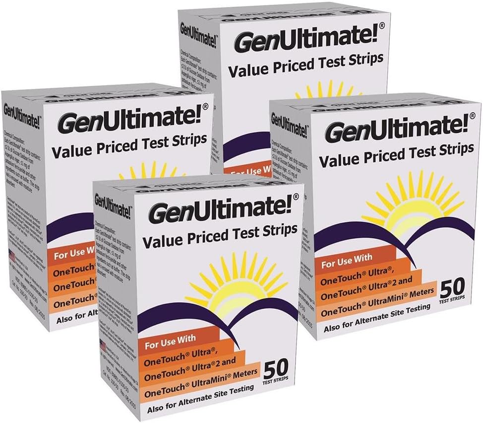 Blood Glucose Strips, 50 Count (Pack of 4)
