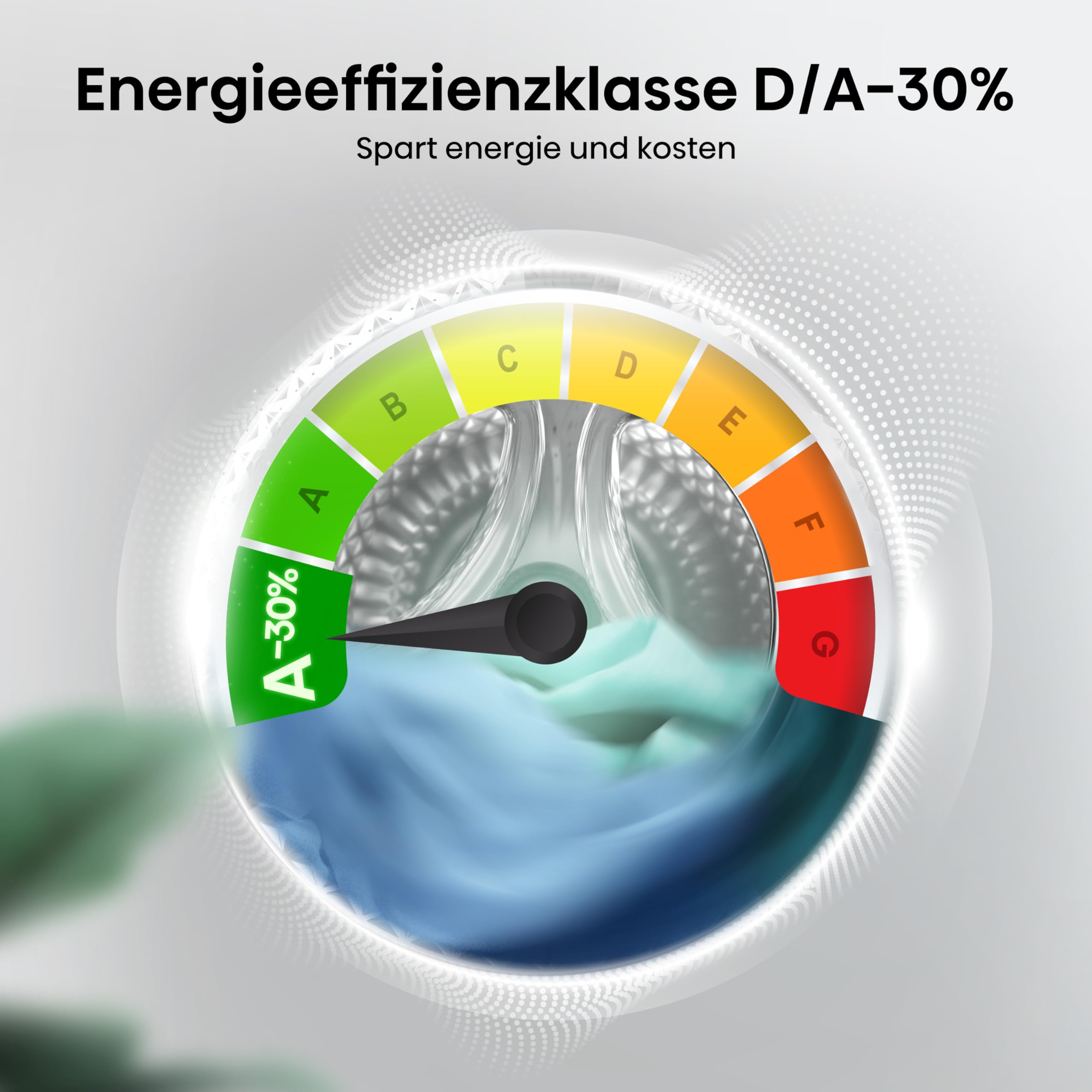 Hinsense WD3S8043BB3 Waschtrockner 8 kg 1400 U/min Dampffunktion JetWash Anti-Allergie Schwarz