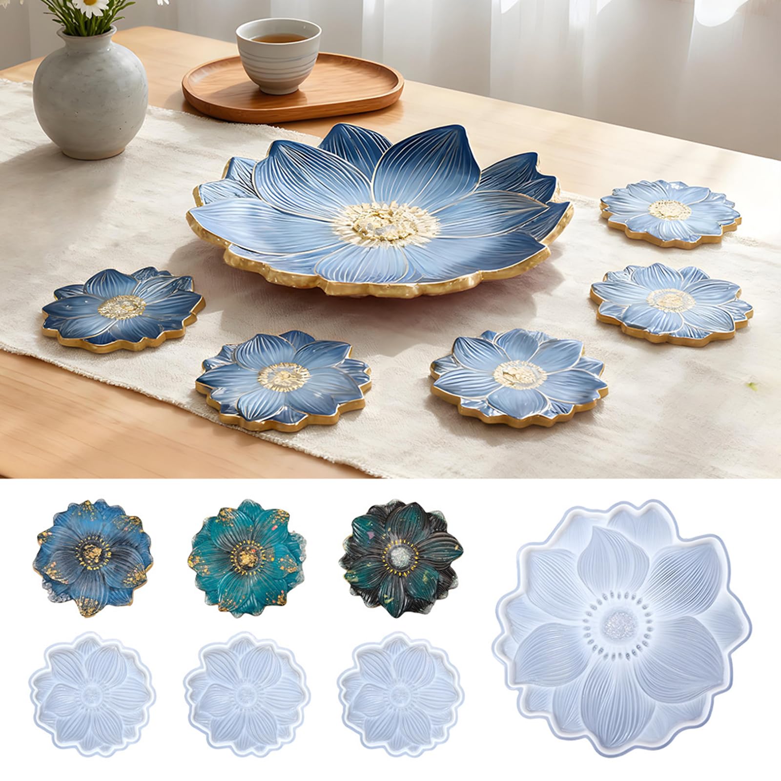 Set stampi in silicone per fiori, ideale per dessert, regalo per panettiere, pentole in silicone resistente calore