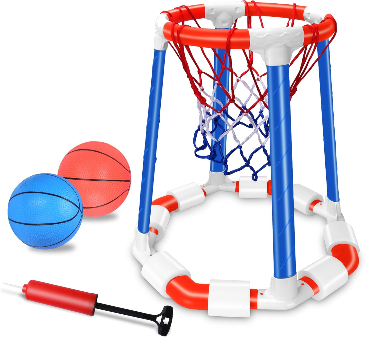 Pool basketball hoop floating set for pool play