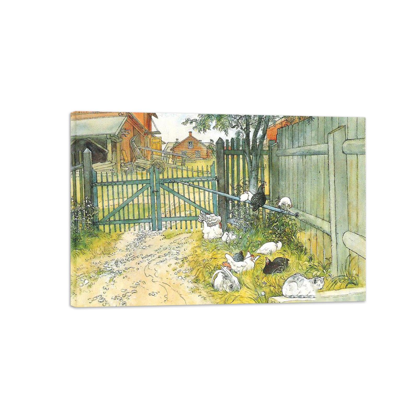 Tableau Carl Larsson Grille impression sur toile décoration murale 20x30