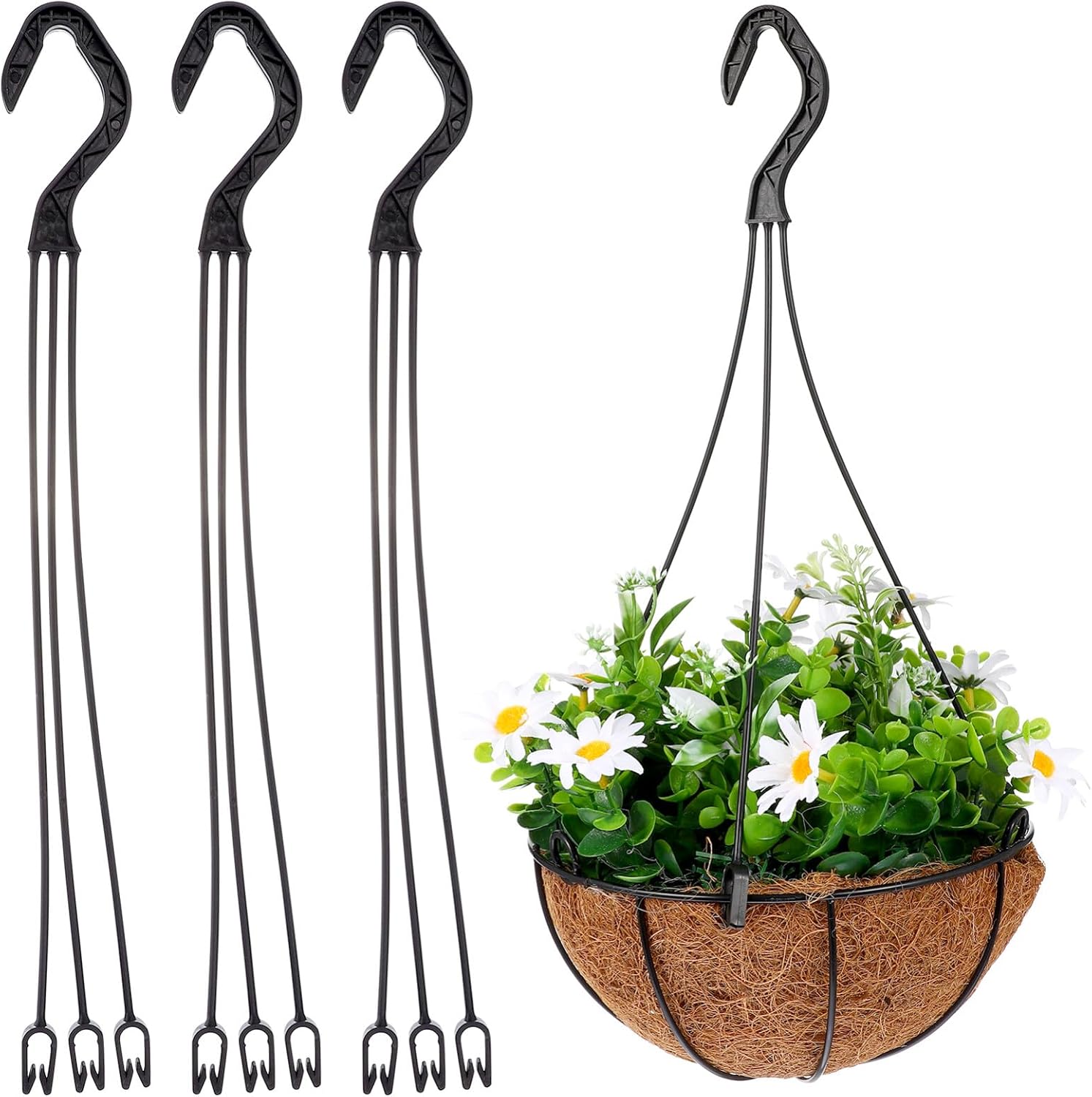 Healeved 25pcs Plastic Flowerpot Hangers Hanging Flower