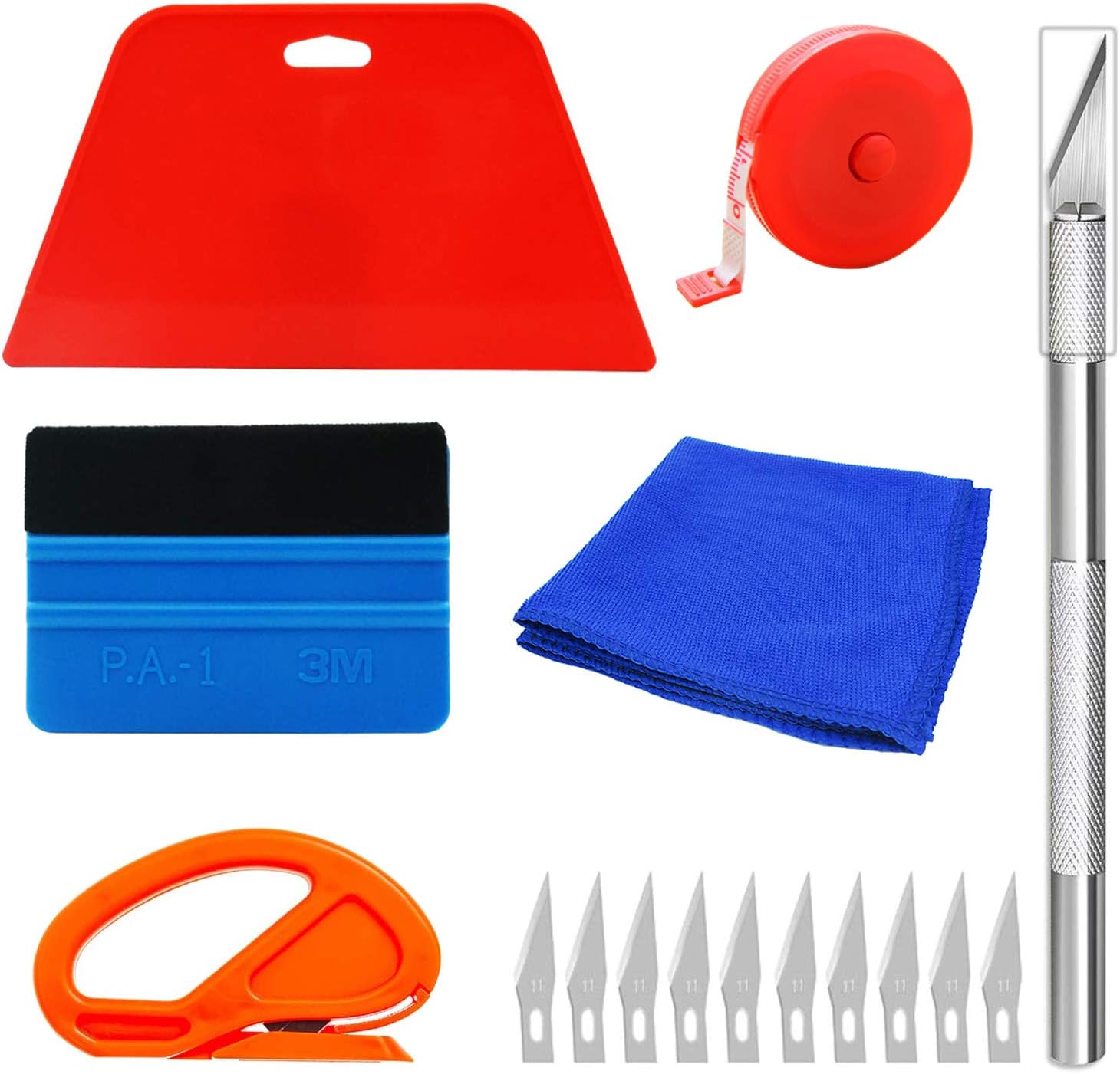 Wallpaper Smoothing Tool Kit, Multi-Function 16 Pcs Smoother Tools Set,for Adhesive Contact Paper Application Window Film Craft Vinyl