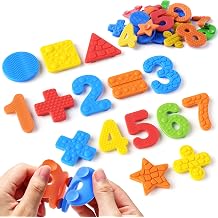 20 PCS Sensory Number Fidget Toys,Textured Suction Cup Math Manipulatives for Kids,Includes Numbers,Symbols & Shapes,Preschool Learning Activities for Toddlers,Autism ADHD,Classroom Prizes,Gifts
