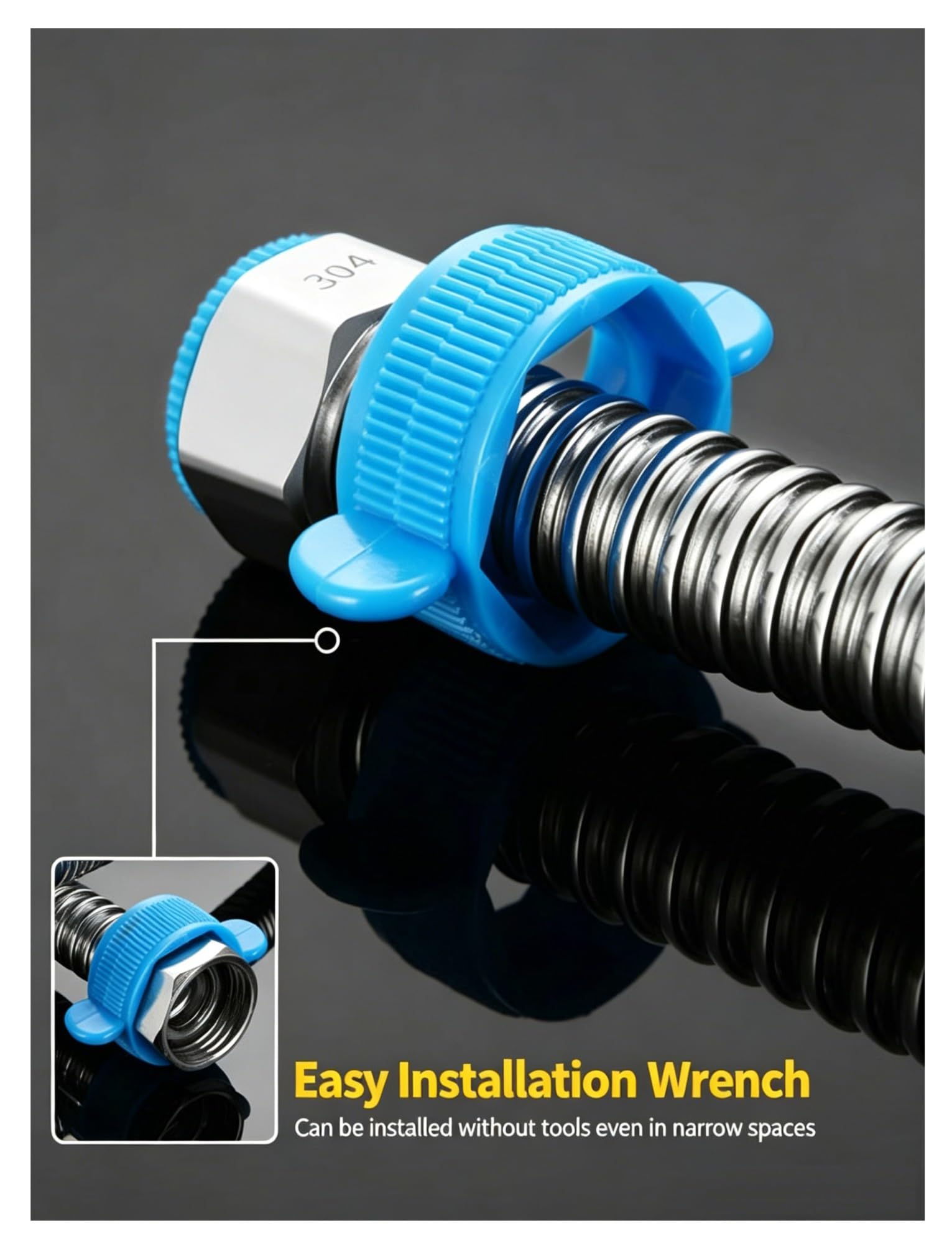 Manguera flexible de suministro de agua de acero inoxidable 304