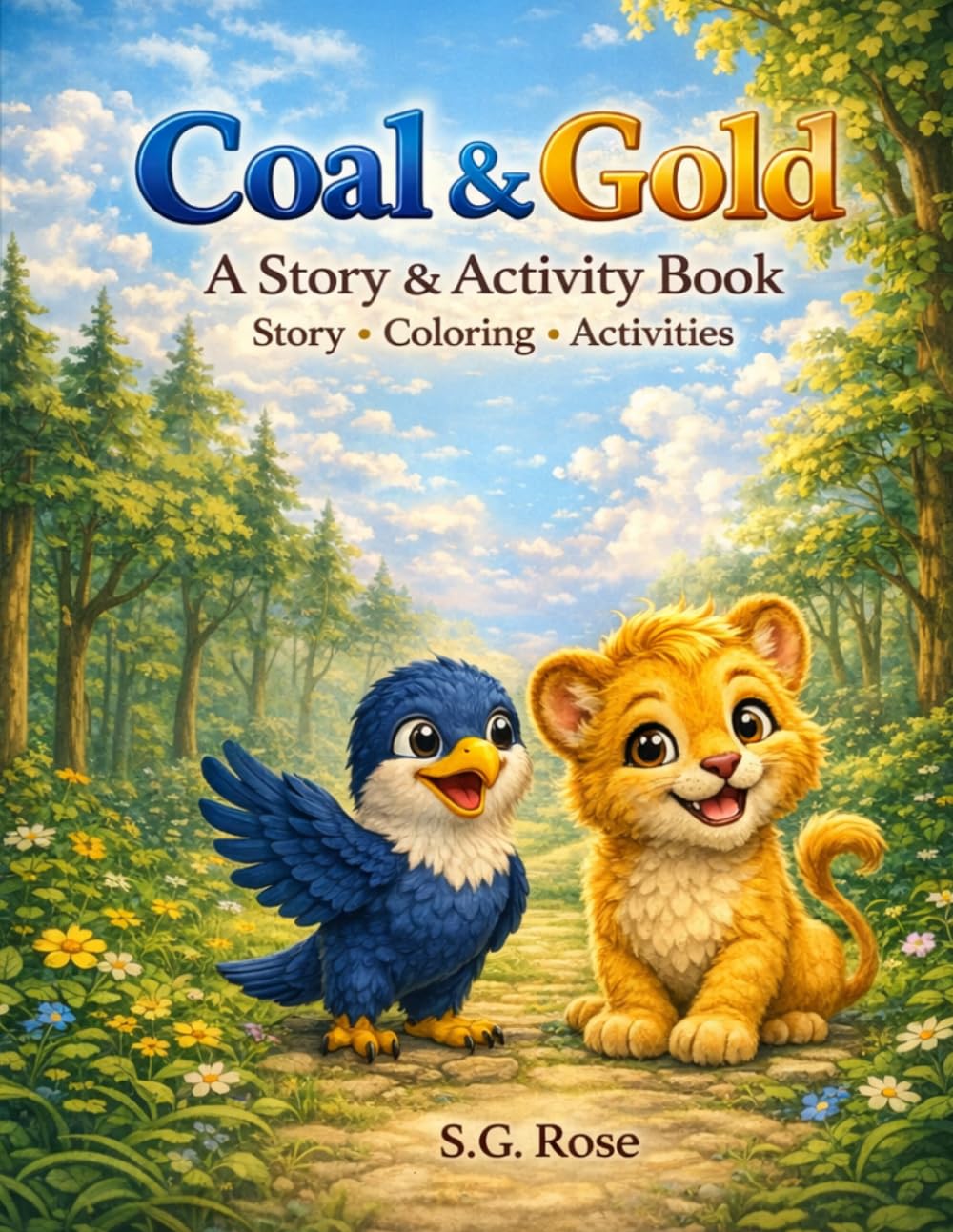 Coal and Gold: A Friendship Story & Activity Book: A Fun Coloring and Activity Book for Kids