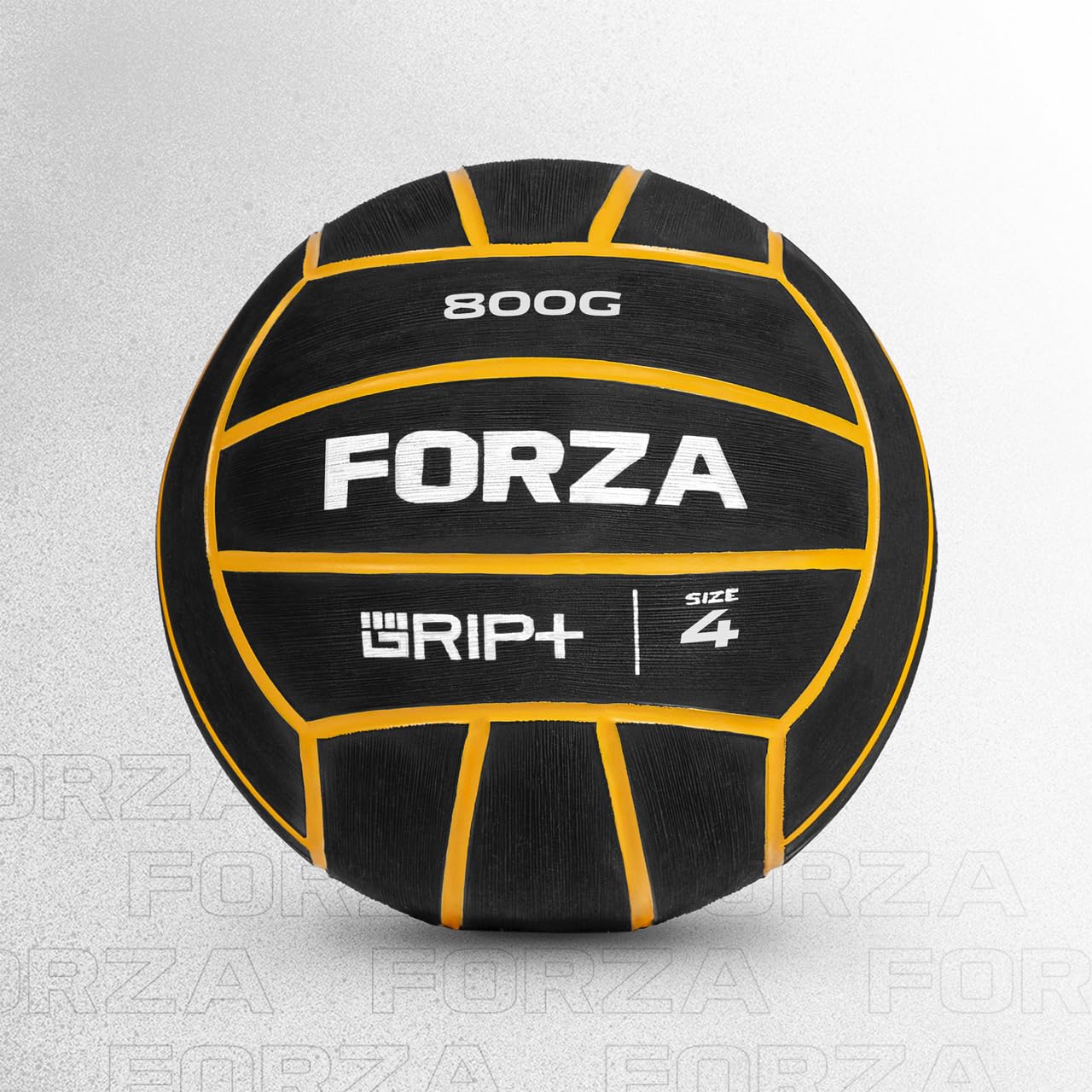 FORZA Weighted Water Polo Ball – For Strength & Endurance Training, Premium Rubber, Grip+ Technology (800g, Size 4)