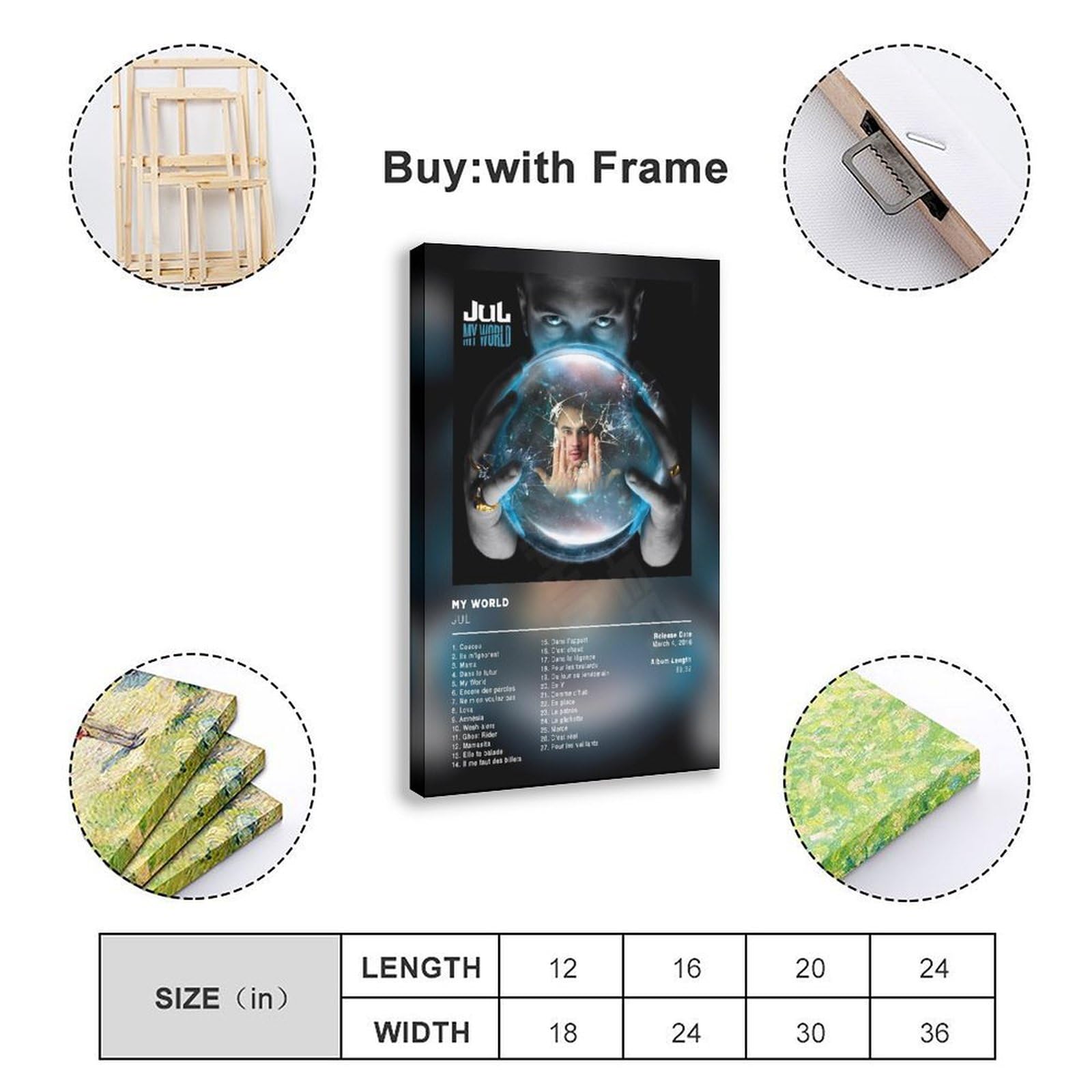 LIPOYE Poster De L'album My World By Jul - Impression Sur