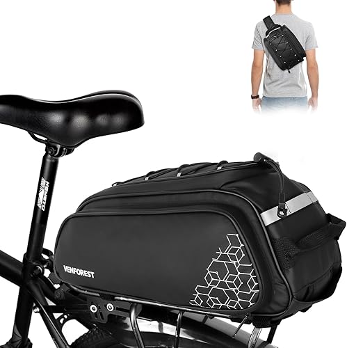 Bolsa de bicicleta trasera para bicicleta, bolsa impermeable de PVC de 20 L para bicicletas de carretera y montaña, bolsa de asiento trasero de