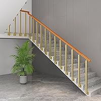 Vista 74 de 42/40/38/36/34in Square Stair Baluster Posts- 270° Adjustable Metal Railing Spindles with Flat Bracket Base and Screws Kits; Iron Posts are Suitable