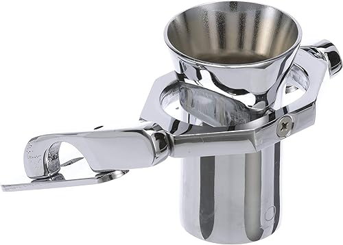 Miniatura 3 de Seachoice Varilla plana cardán para silla, se adapta debajo de la silla para proporcionar giro de 4 vías, latón fundido cromado, negro, talla única