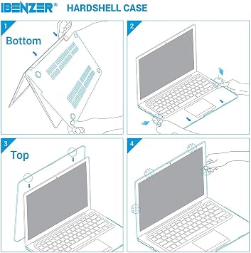 IBENZER Compatible with MacBook Air 11 Inch Case Model A1370 A1465, Soft Touch Plastic Hard Shell Case Bundle with Keyboard Cover & Screen Protector for Mac Air 11, Black, A11BK+2