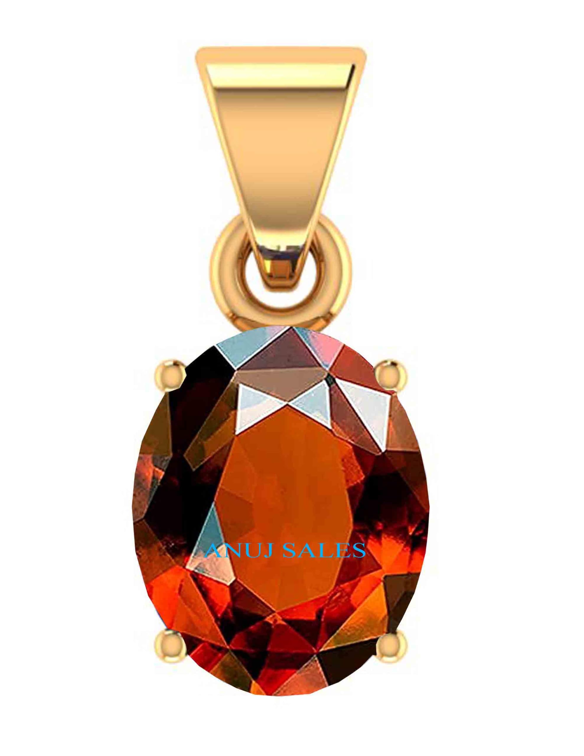 dugu gems 7.25 Ratti Certified AA++ Natural Gemstone Gomed Hessonite Stone Panchdhaatu Stone Pendant Locket Gold Plated Pendant Locket for Man and Women(Lab - Tested)-picture-33