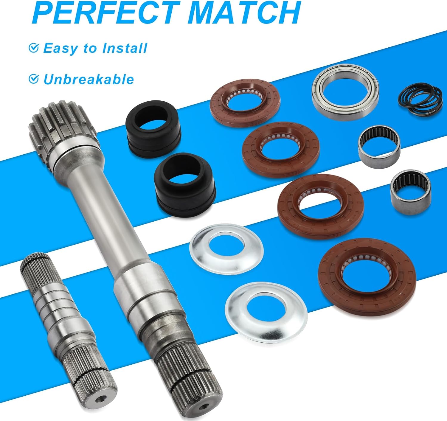 68146594AB Front Differential Axle Intermediate Shaft Kits For Dodge Ram 1500 2012-2021, Replaces # 68146594AA 68257420AF 68257421AF 68257422AF 722N695BKA | 19 PCS