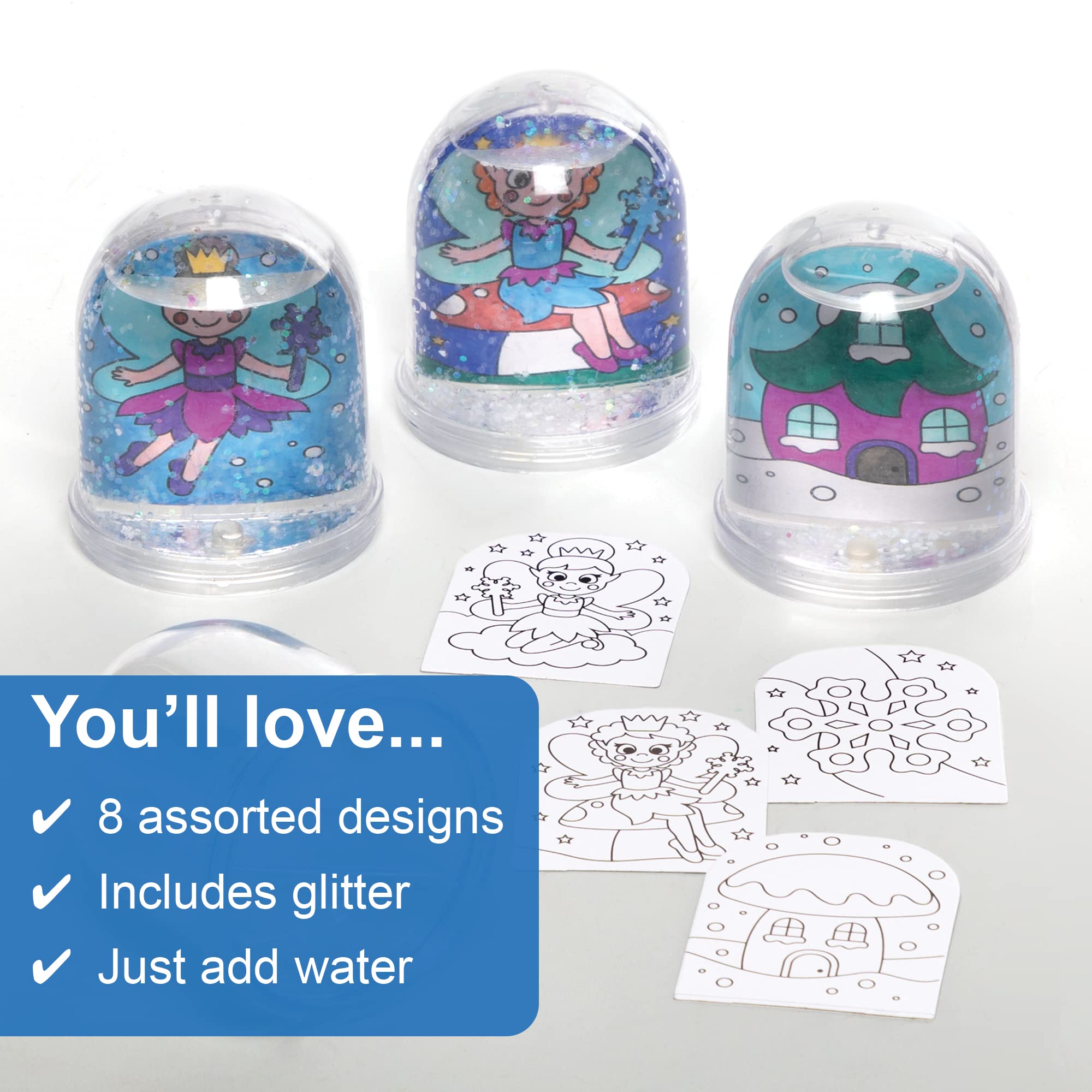 Baker Ross Bastelset Schneemann Dekoration – 8er Pack, Weihnachtsbasteln Für Kinder, Inkl. Holzteile & Kordel