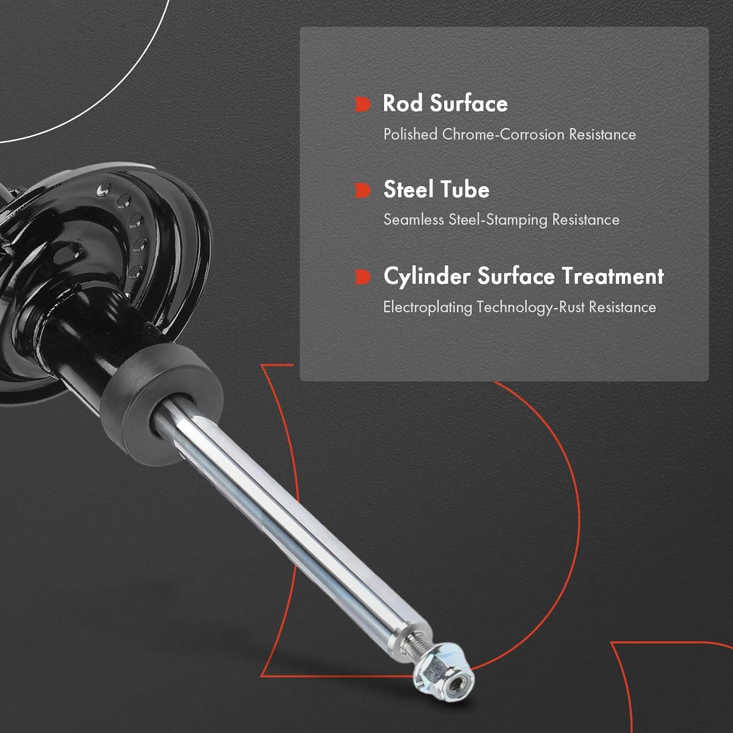 A-Premium Front Strut Shock Absorber w/o Coil Spring Compatible with Jeep Renegade 2015-2023 [AWD], 2-PC Set