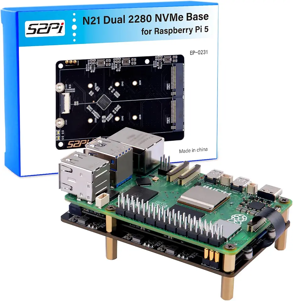 Geekpi N21 Dual 2280 NVMe Base for Raspberry Pi 5