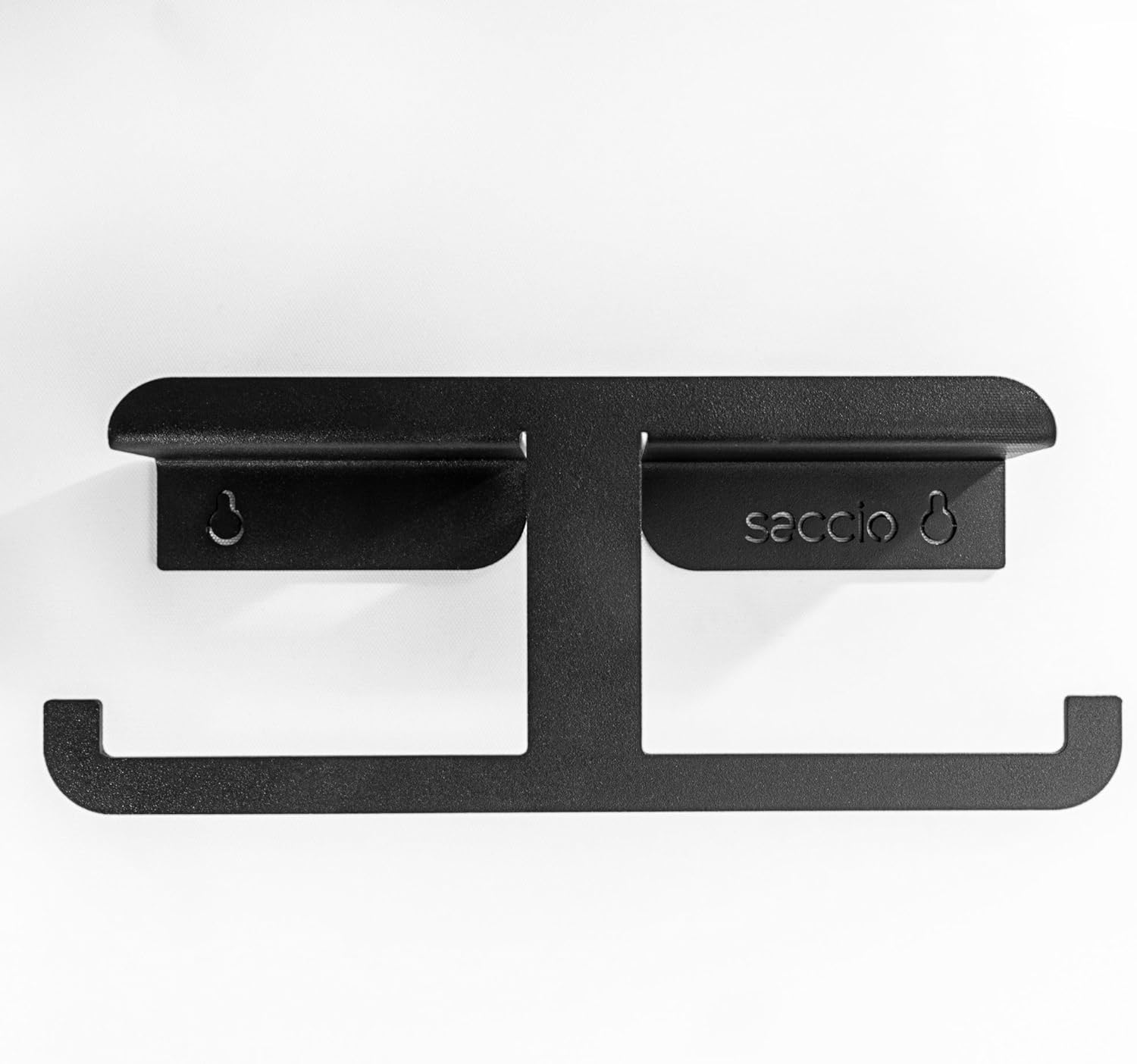 Modern Metal Double Toilet Paper Holder, Industrial Bathroom Decor (6, White)