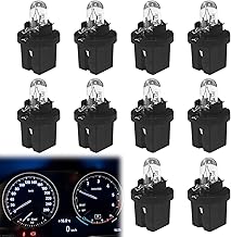 Huybaa 10 lampadine alogene gialle T5 12V 2W B8.5D per cruscotto auto - Illuminazione interna auto, luce di cortesia, tachimetro, lettura mappe, luce di cortesia