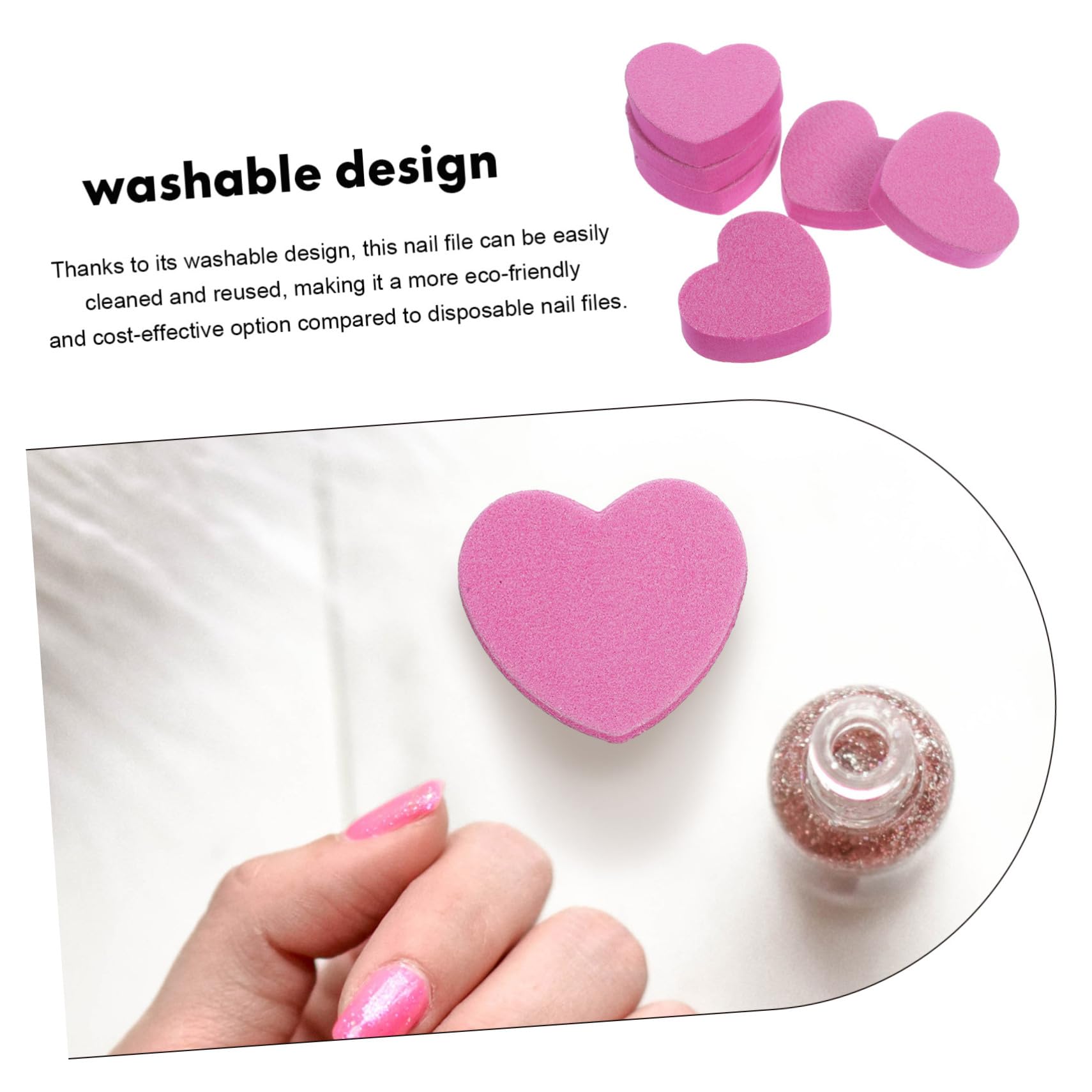 FRCOLOR 5 Set Di Blocchi Lucidanti Per Unghie Lime Per Unghie Multifunzione Per Unghie Acriliche Finte E Naturali Adatte Per Manicure E Pedicure 50 Pezzi*5