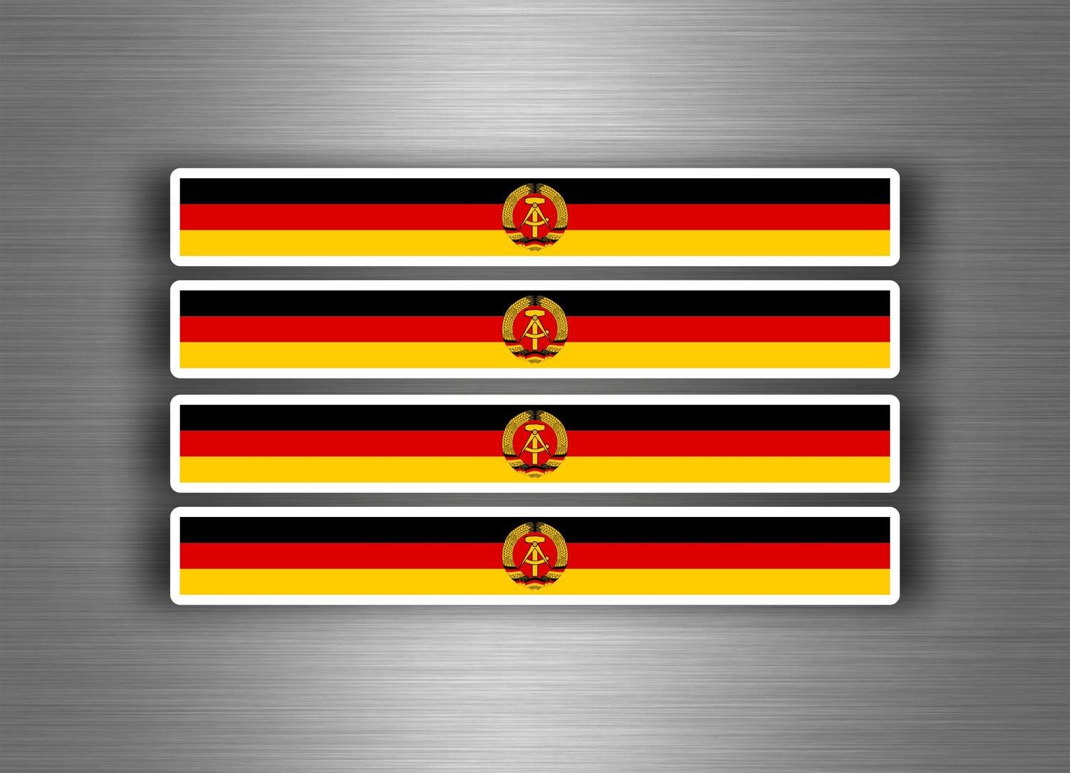 Akachafactory Auto-Aufkleber Belgien Flagge – 4 Stück, 150x20 Mm, Selbstklebend, Wetterfest