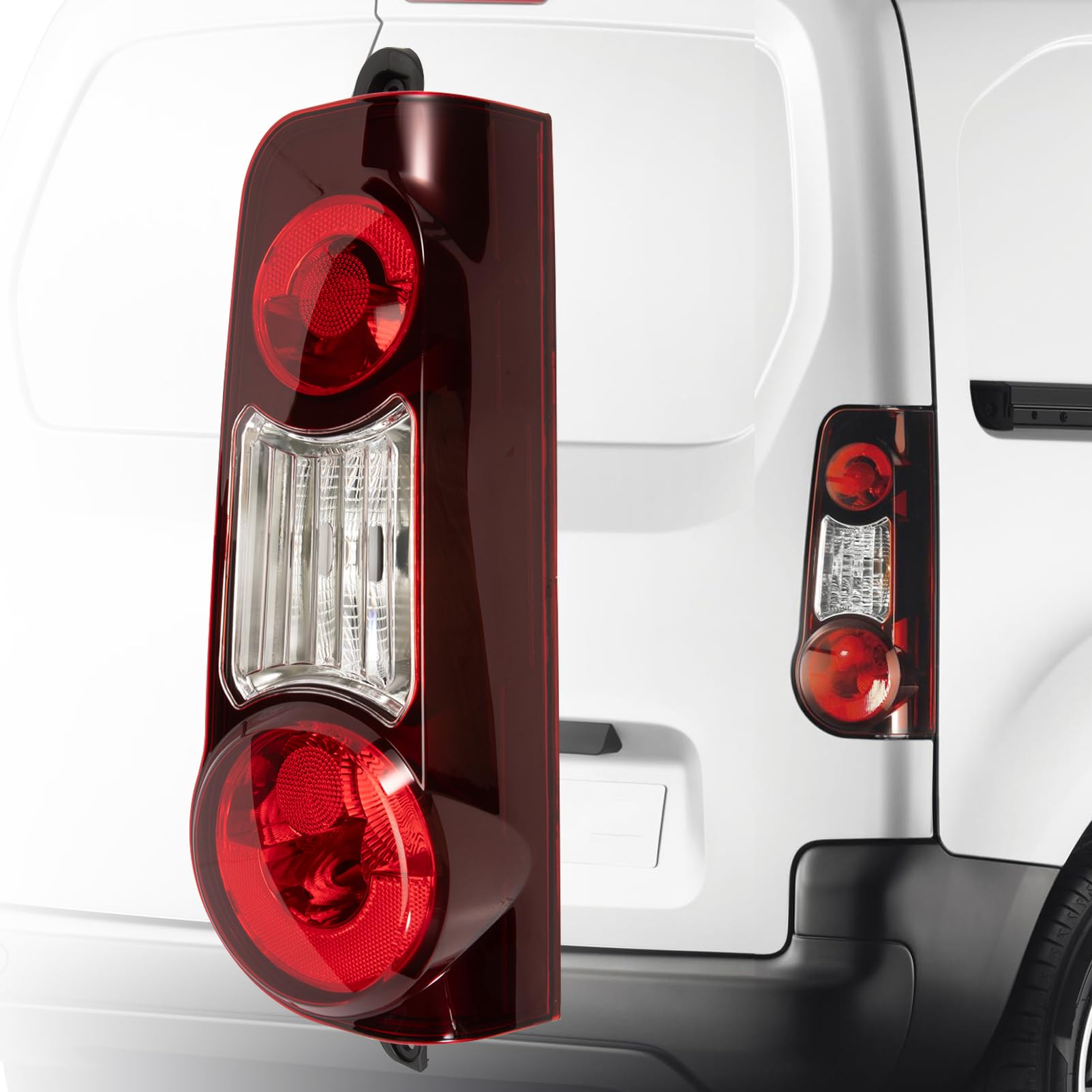 Piloto Trasero Derecha para Partner Citroën Berlingo Mk2 Van 2012-2019 | Faro Trasero con luz de posición, luz de freno, intermitente y luz de marcha atrás 9677205480 Lado Pasajero Luz trasera