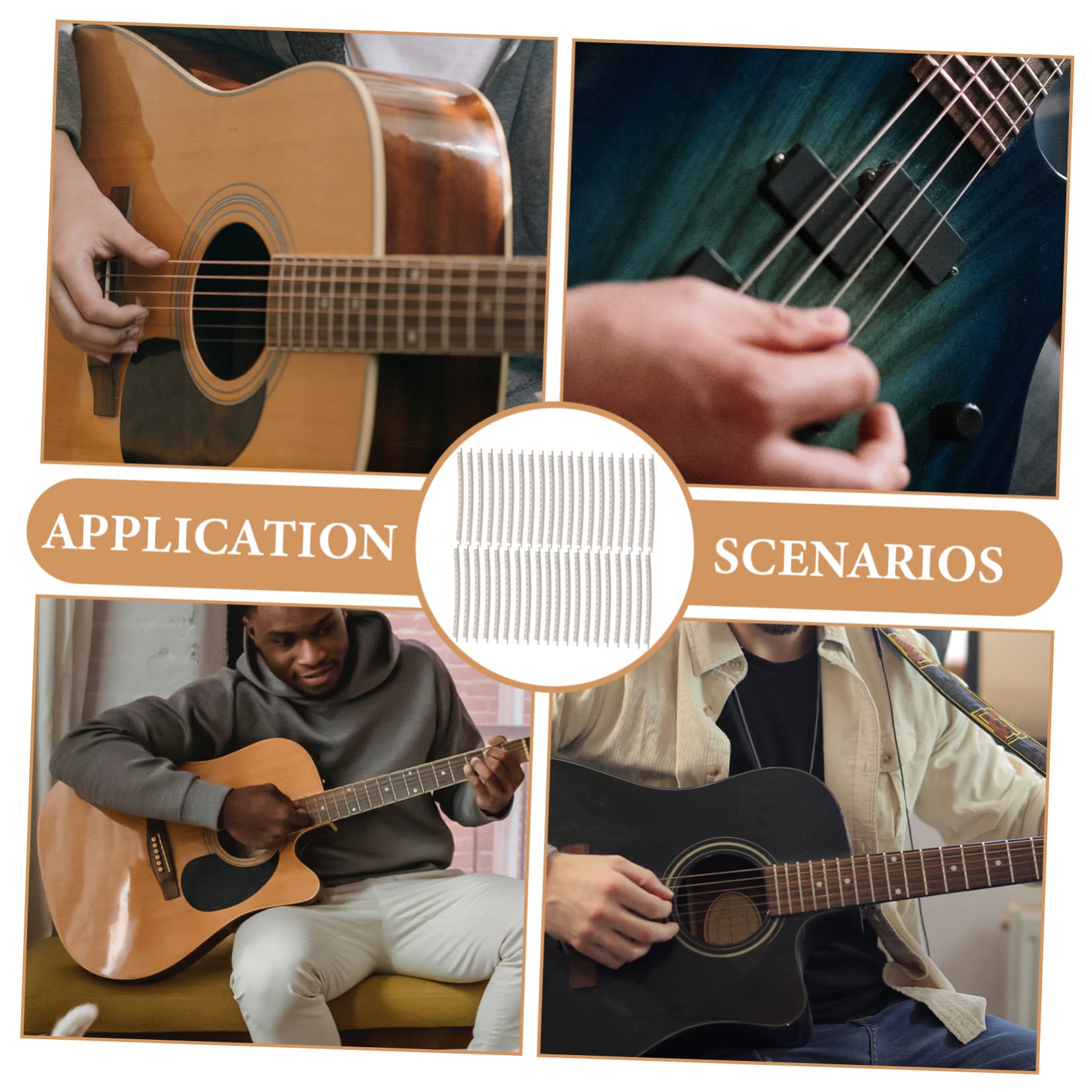 Abaodam 40pcs Classical Guitar Fret Wires Electric Guitar Fret Tool Set Fretboard Replacement