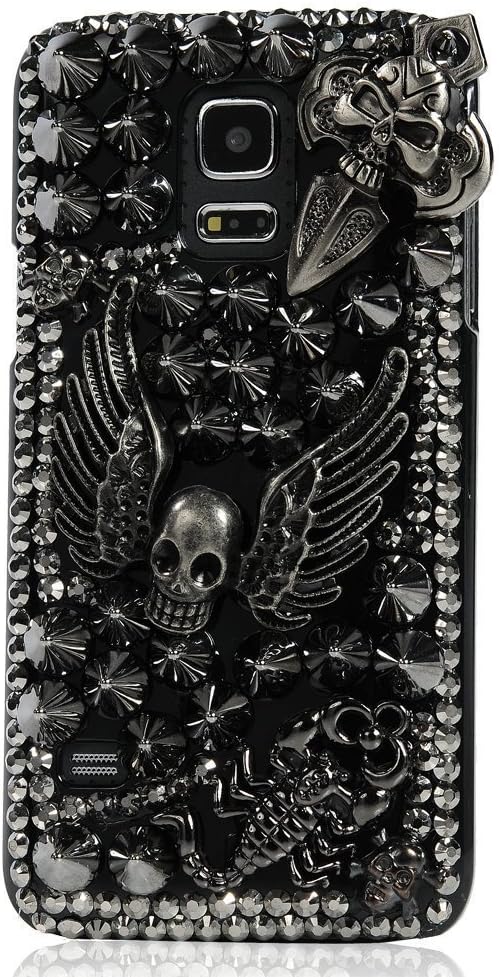 Samsung Galaxy Note Edge N9510 Case - KAKA(TM) Fashion 3D Handmade Punk Pyramid Studs and Spikes Rivet Black Skin Protective Shell PC Case Hard Black Cover for Samsung Galaxy Note Edge N9510 with KAKA Package